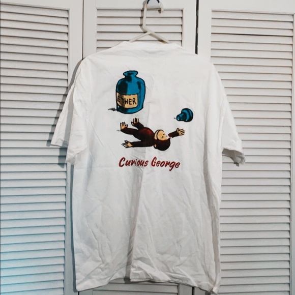 RARE VINTAGE* Curious George "Ether" T Shirt XL - Picture 1 of 8